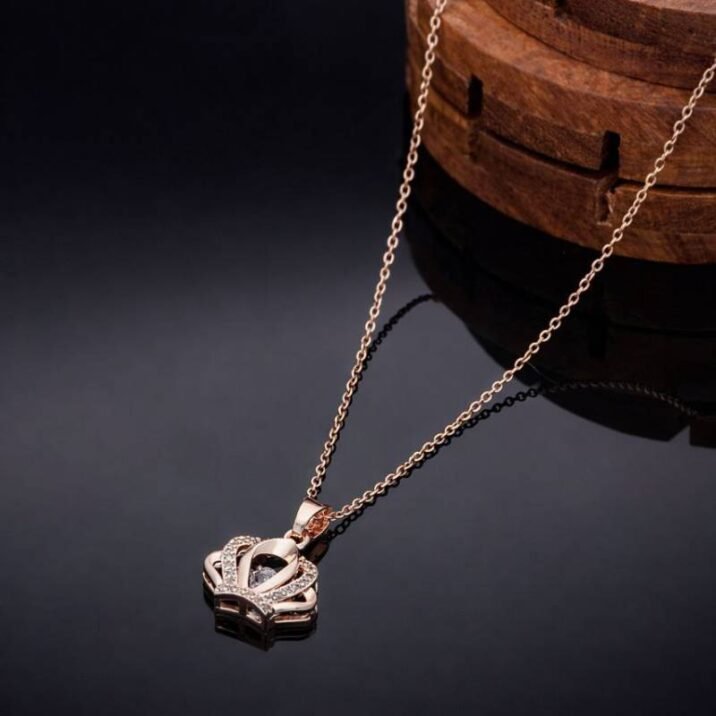 diamond crown necklace for women royal pendant necklace gold crown pendant women crown jewellery
