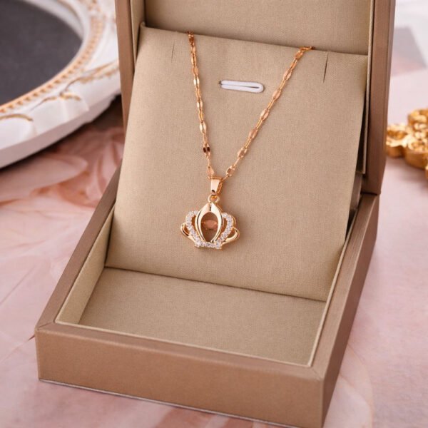 diamond crown necklace for women royal pendant necklace gold crown pendant women crown jewellery